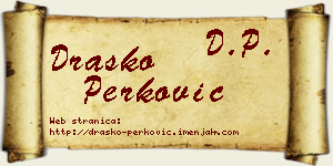 Draško Perković vizit kartica